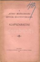 1908 A Kühne Mezőgazdasági Gépgyár Rt. alapszabályai