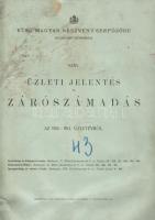 1913 Az Első Magyar Részvény-Sörfőzde jelentése; Kertész József nyomdája