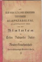 1899 Az Első Budai Általános Bérkocsisok Testvérisége alapszabályai magyar és német nyelven; Kálmán M. és tsa nyomdája