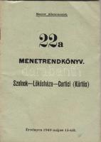 1949 Magyar Államvasutak 22. menetrendkönyve