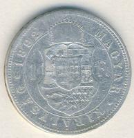 1892. 1Ft Ag "Fiumei címer" T:3
