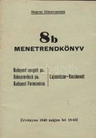 1949 Magyar Államvasutak 8b. menetrendkönyve