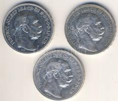 1912-1914. 2K Ag (3x) klf évszámokkal! T:2,2-