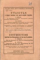 1900 Cs. kir. szab. déli vasútpályatársaság: Utasítás a magyar vasútakon való mentő szolgálat tárgyában, magyar és német nyelven