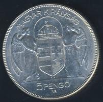 1930. 5P Ag "Horthy jobbra" T:2-