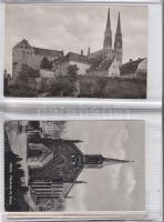 Közel 100 külföldi fekete fehér kisméretű lap az 50-es évekből, főleg Németország, fotóalbumban