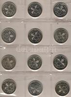 1992-93 200Ft "MNB" 12db ezüst T:BU ezüstár alatt(175,5EUR vételi ár/kg)