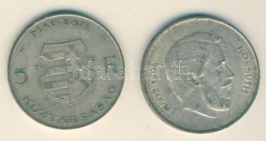 1947. 5Ft Ag (5x) "Kossuth" T:2-,3 ph.