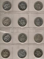 1992-93 200Ft "MNB" 12db ezüst T:BU ezüstár alatt(175,5EUR vételi ár/kg)
