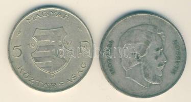 1947. 5Ft Ag (5x) "Kossuth" T:2-,3 ph.