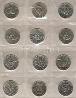 1992-93 200Ft "Deák" 12db ezüst T:2 ezüstár alatt(175,5EUR vételi ár/kg)