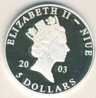 Niue 2003. 5$ Ag "Hammurápi törvénykönyve" T:PP tanúsítvánnyal!