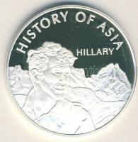 Mongólia 2003. 1000T Ag "Ázsia történelme-Hillary" T:PP Tanúsítvánnyal!