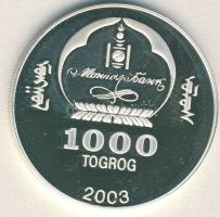 Mongólia 2003. 1000T Ag "Ázsia történelme-Marco-Polo" T:PP tanúsítvánnyal!