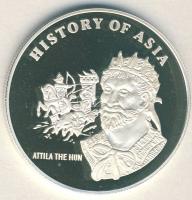 Mongólia 2003. 1000T Ag "Ázsia történelme-Attila a Hun" T:PP tanúsítvánnyal!