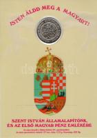 1996 "Millacentenárium..." ezüst 5,73gr dekoratív színes emléklapon T:2