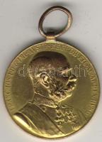 Ausztria 1898 körül "Signum Memoriae"    aranyozott bronz T:2
