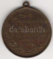 1896 "Ezeréves Magyarország..." aranyozott   bronz T:2