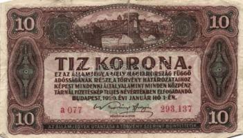 1920. 1K + 2K "2 ab *" + 10K (2x) kétféle színváltozat + 20K T:III,IV