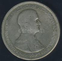 1930. 5P Ag "Horthy jobbra" T:3 ph.