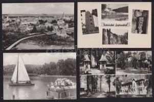 101 db Fekete-fehér magyar városképes képeslap az 50-es, 60-as évekből