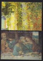 68 db modern művészeti reprodukciós képeslap, nagyrészt megíratlan