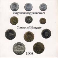 1993  forgalmi szet 1Ft-200Ft 11db díszcsomagolásban T:BU + PP