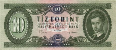 1969. 10Ft "A001" sorozatszám T:II+ (hajtatlan)