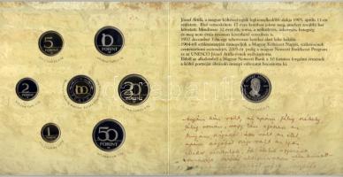 2005 forgalmi szet 1Ft-100Ft + 10Ft ( József Attila) 8db díszcsomagolásban T:PP!! CSak 7000db!!