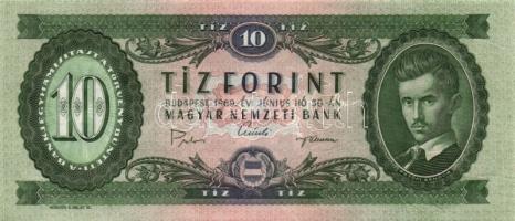 1969. 10Ft (2x) egymás utáni sorszámmal! T:II+