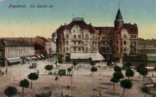 Nagyvárad St László square, Hotel Fekete Sas and the synagogue