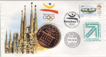1992 érmés boríték "Barcelona" T:PP