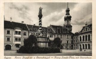 Sopron Ferenc József tér a Storno-házzal