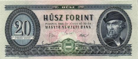 1969. 20Ft (2x) egymás utáni sorszámmal! T:I,II+