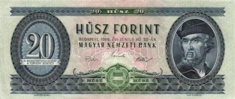 1969. 20Ft (3x) egymáshoz közeli sorszámmal! T:II+