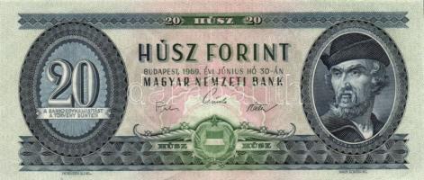 1969. 20Ft (3x) egymáshoz közeli sorszámmal! T:II+