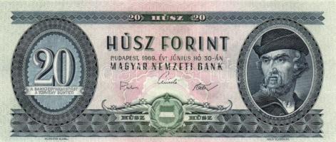 1969. 20Ft (4x) eltérő színárnyalatok is T:I-,II