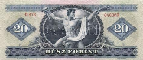 1969. 20Ft (4x) eltérő színárnyalatok is T:I-,II