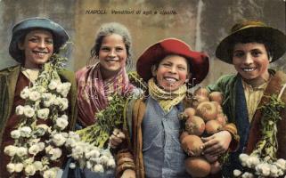 Naples, onion vendors, folklore
