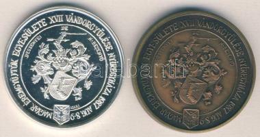 1987. "MÉE-Bessenyei György" Ag 35,7g és Br emlékérem pár T:PP,1