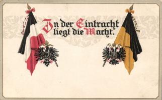 Viribus Unitis flags, propaganda Emb. litho (EB)