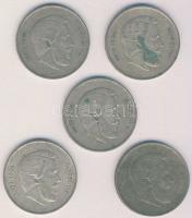 1947. 5Ft Ag "Kossuth" (5x) T:2-,3 ph
