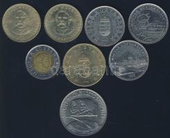 1980. 100Ft + 1995-2006. 20Ft "Deák" (2x) + 50Ft (3x) + 100Ft + 100Ft "Kossuth" T:2