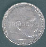 Német 3. Birodalom 1937F 2M Ag "Hindenburg" T:3+ kis ph