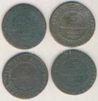 Ausztria/magyar verdejel 1812B 3Kr + 1812G 3Kr + 1812O 3Kr + 1812S 3Kr T:2,3