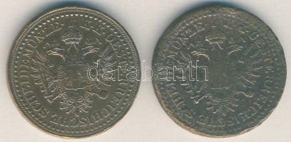 Ausztria/magyar verdejel 1851B 3Kr T:2+ ph. + 1851G 3Kr T:3