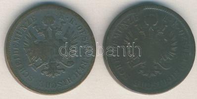 Ausztria/magyar verdejel 1860A 4Kr + 1860B 4Kr T:3