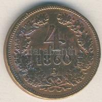 Ausztria/magyar verdejel 1860E 4Kr T:2,2- R!