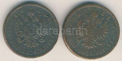 Ausztria/magyar verdejel 1861E 4Kr R! + 1864B 4Kr T:2-,3