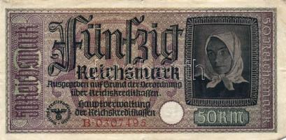 Német Birodalom / II. világháborús megszállások 1939. 50M + Német 3. Birodalom/Cseh-Morva Protektorátus 1940. 100K T:III,III-(kis szakadás)